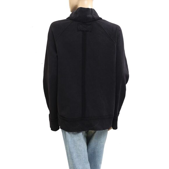 Free People We The Free Just A Game Half-Zip Sweatshirt Top Slouchy L NEW 282629 - Picture 6 of 8